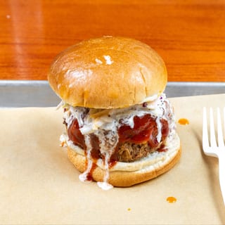 #2. Pulled Pork W/BBQ + Coleslaw
